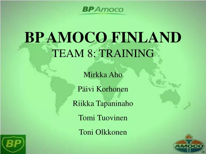 bp amoco finland team 8 training