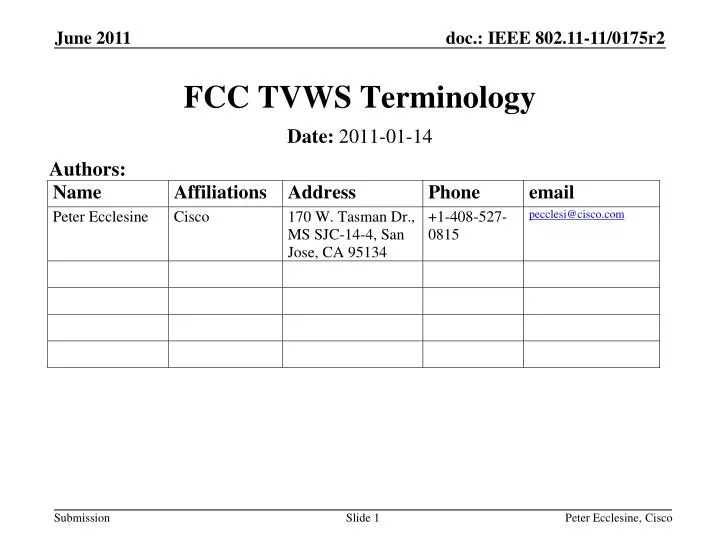 fcc tvws terminology