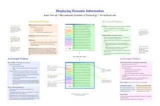 Displaying Dynamic Information