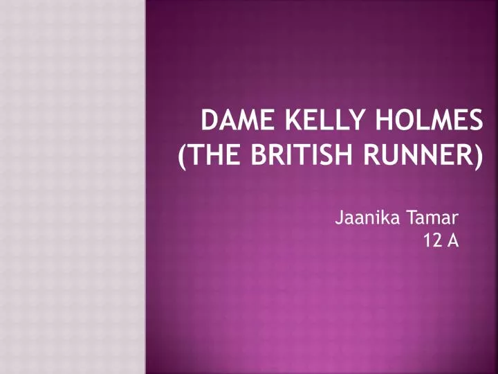 dame kelly holmes the british runner