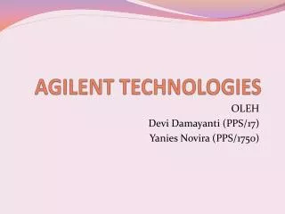 agilent technologies