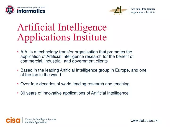artificial intelligence applications institute