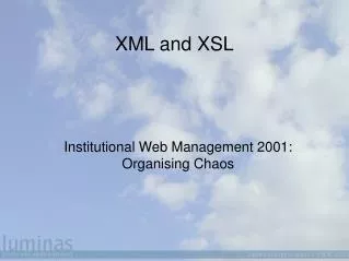 XML and XSL