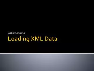Loading XML Data