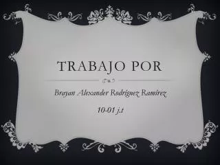 trabajo por
