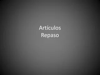 art culos repaso