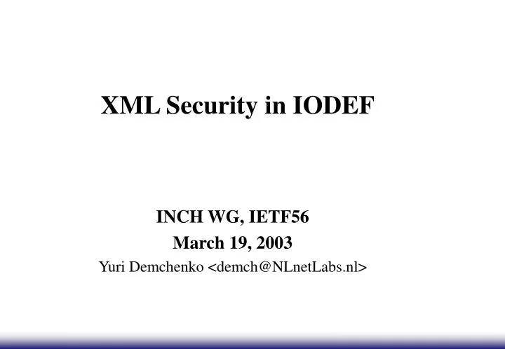 xml security in iodef