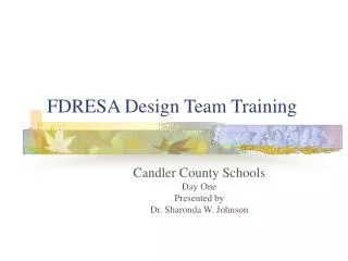 FDRESA Design Team Training