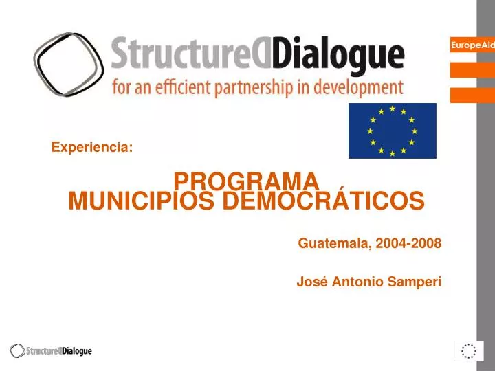 experiencia programa municipios democr ticos guatemala 2004 2008 jos antonio samperi
