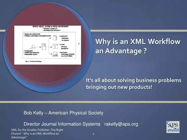 why is an xml workflow an advantage