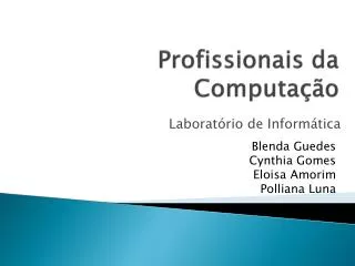 profissionais da computa o