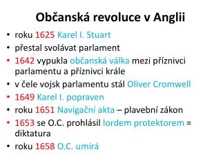 ob ansk revoluce v anglii