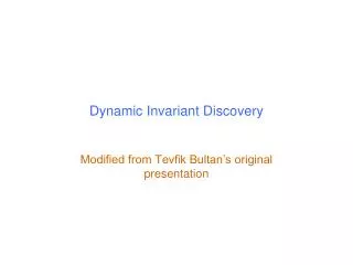 dynamic invariant discovery