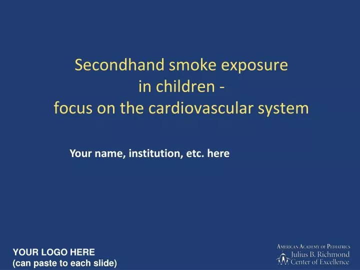 secondhand smoke exposure in children focus on the cardiovascular system
