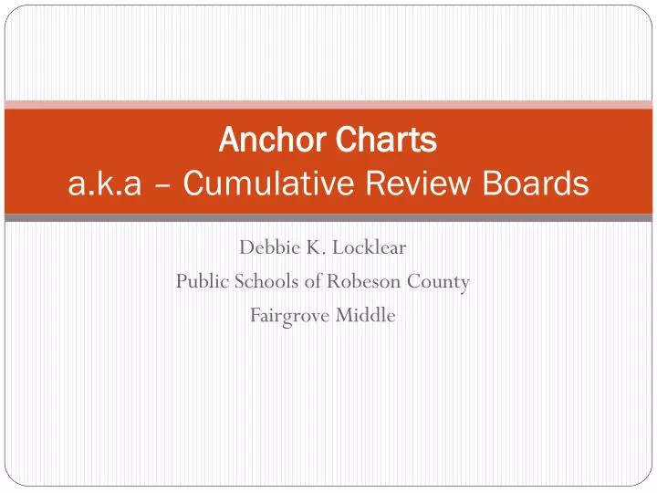 anchor charts a k a cumulative review boards