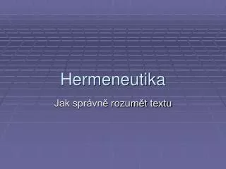 hermeneutika
