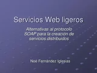 servicios web ligeros