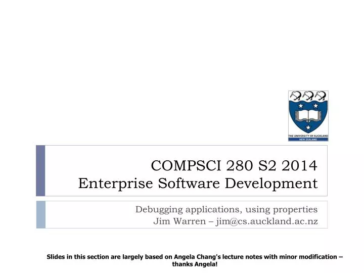 compsci 280 s2 2014 enterprise software development