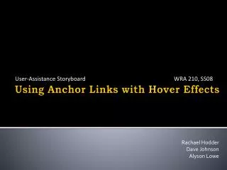 Using Anchor Links with Hover Effects