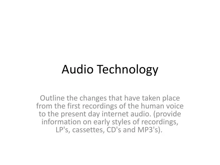 audio technology