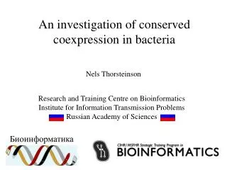 An investigation of conserved coexpression in bacteria