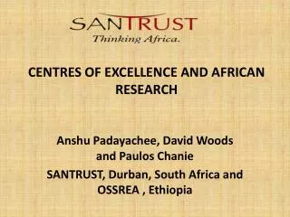 CENTRES OF EXCELLENCE AND AFRICAN RESEARCH