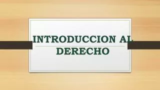introduccion al derecho