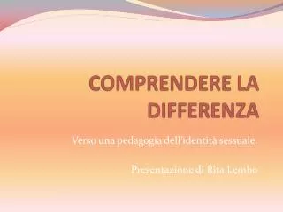comprendere la differenza