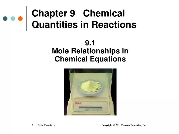chapter 9 chemical quantities in reactions