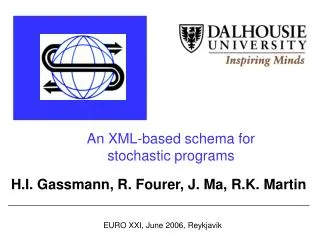 An XML-based schema for stochastic programs