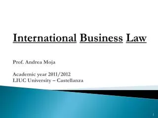 International Business Law