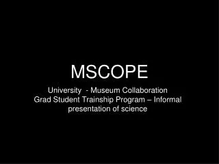 MSCOPE