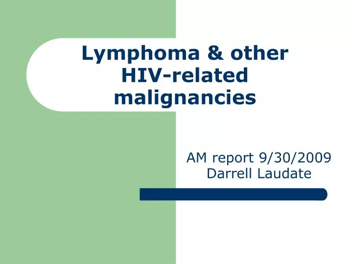 lymphoma other hiv related malignancies