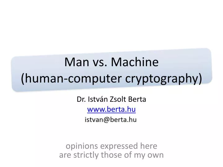 man vs machine human computer cryptography