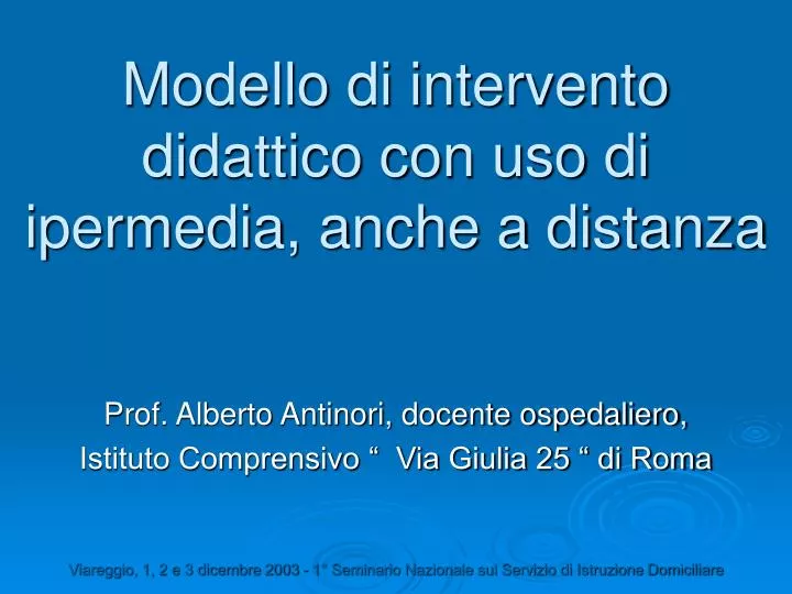 prof alberto antinori docente ospedaliero istituto comprensivo via giulia 25 di roma