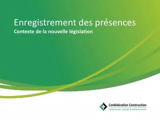 enregistrement des pr sences