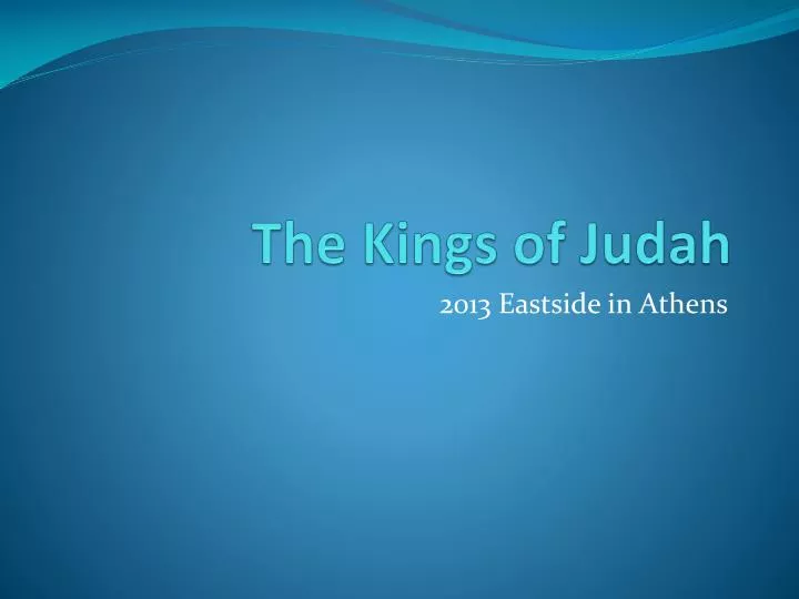 the kings of judah
