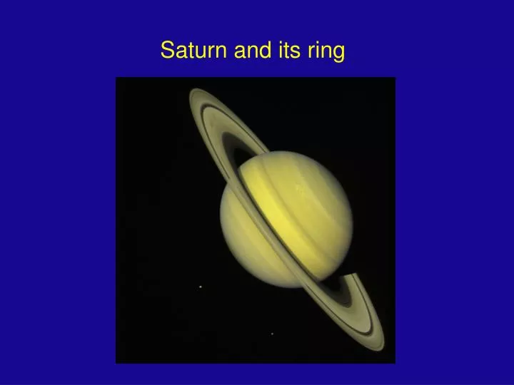 saturn and its ring