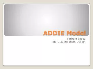 ADDIE Model