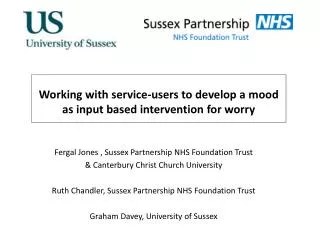 Working with service-users to develop a mood as input based intervention for worry