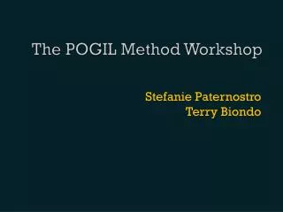 The POGIL Method Workshop