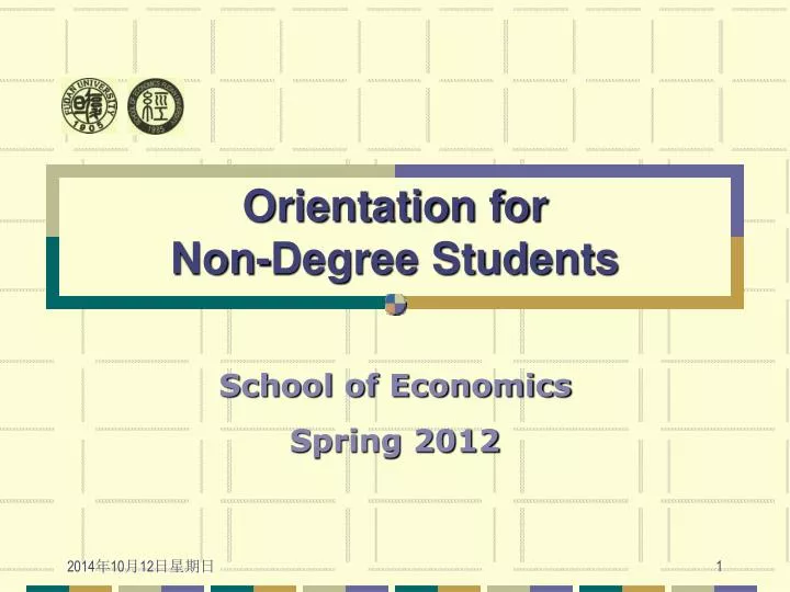 orientation for non degree students