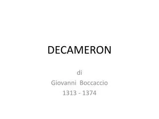 decameron