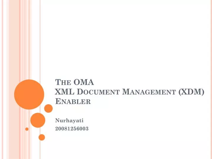 the oma xml document management xdm enabler