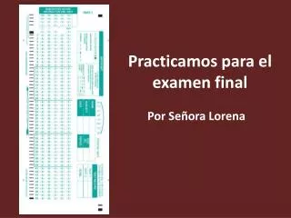 practicamos para el examen final