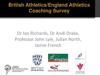 Dr Ian Richards, Dr Andi Drake, Professor John Lyle, Julian North, Jamie French