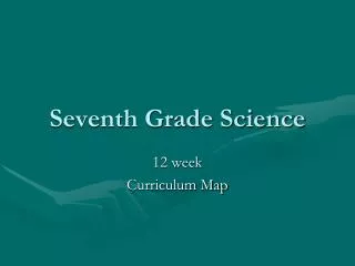 Seventh Grade Science