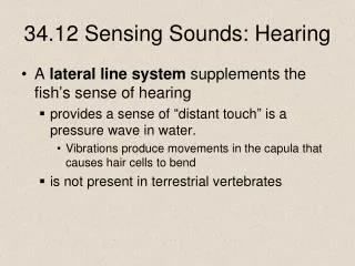 34.12 Sensing Sounds: Hearing