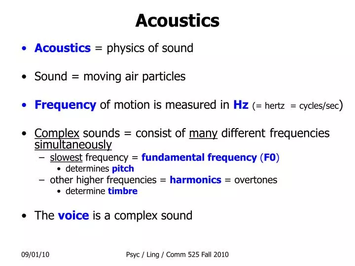 acoustics