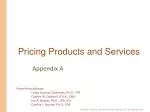 Pricing Products and Services - slide 1